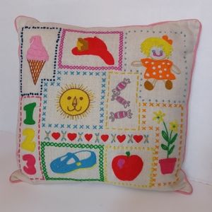 Embroidered Nursery Pillow